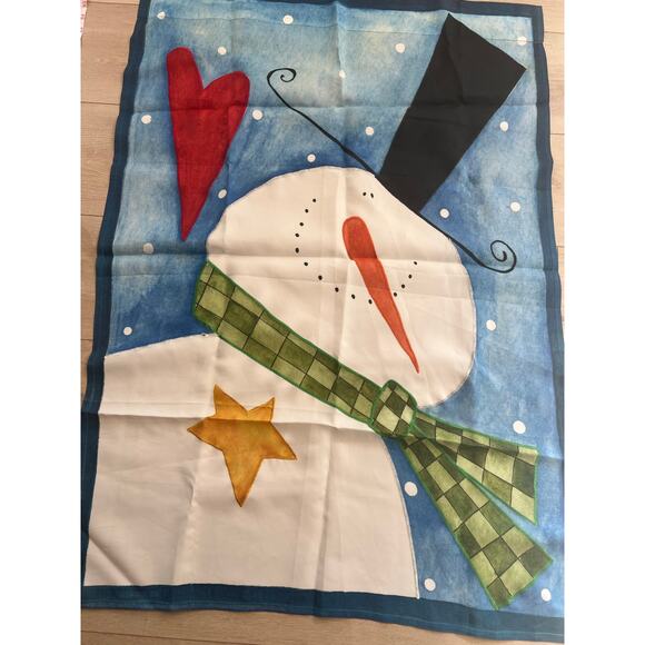 Vintage Outdoor Porch Flag Winter Holiday Christmas Frosty the Snowman JL - Picture 8 of 9